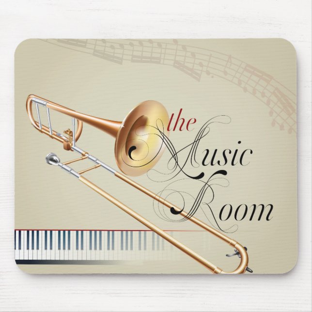 Trombone Music Room Mouse Pad (Front)