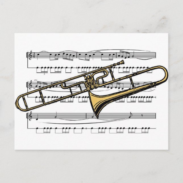Trombone Musical 14 B Postcard (Front)