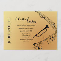 Trombone Musical Instrument Invitation