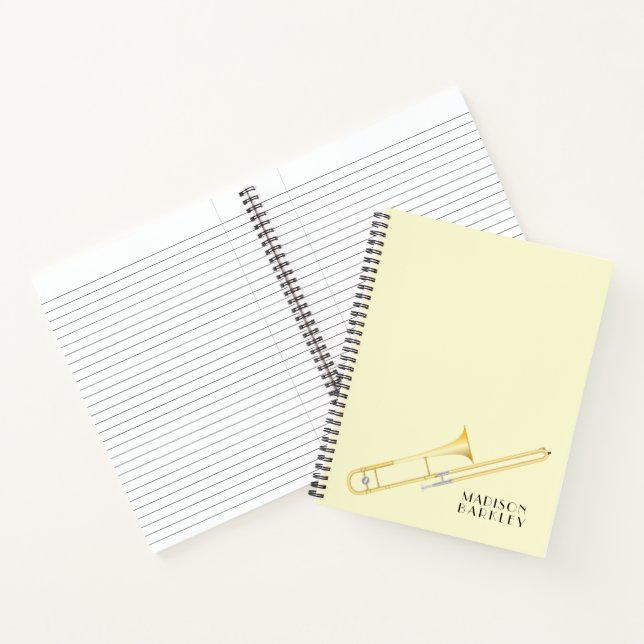 Trombone Musician Band Teacher Notebook (Inside)