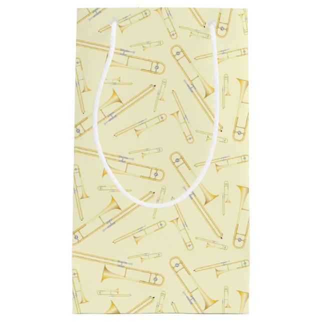 Trombone Musician Band Teacher Small Gift Bag (Front)