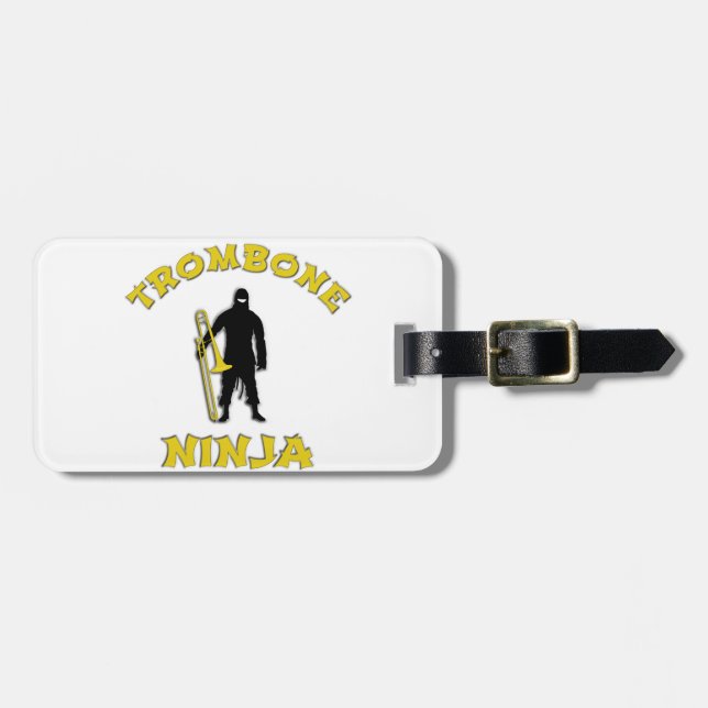 Trombone Ninja Luggage Tag (Front Horizontal)