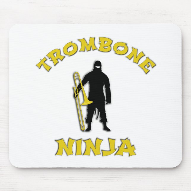 Trombone Ninja Mouse Pad (Front)