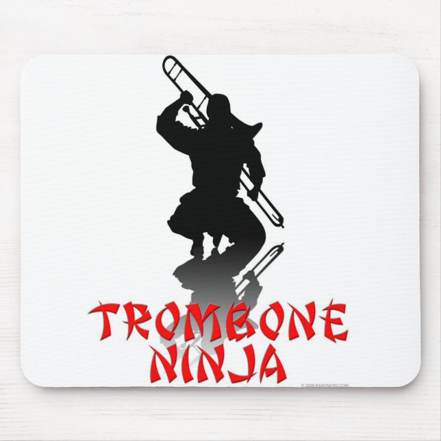 Trombone Ninja Mouse Pad (Front)