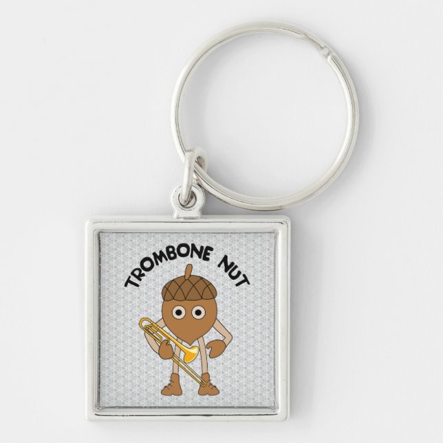 Trombone Nut Text Keychain (Front)