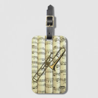 Trombone On Rolled Sheet Music ~