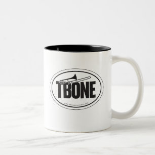 Trombone oval-sticker mug