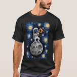 Trombone Player Astronaut Playing Music Moon Starr T-Shirt<br><div class="desc">Trombone Player Astronaut Playing Music Moon Starry Night</div>