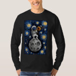 Trombone Player Astronaut Playing Music Moon Starr T-Shirt<br><div class="desc">Trombone Player Astronaut Playing Music Moon Starry Night</div>