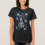 Trombone Player Astronaut Playing Music Moon Starr T-Shirt<br><div class="desc">Trombone Player Astronaut Playing Music Moon Starry Night</div>