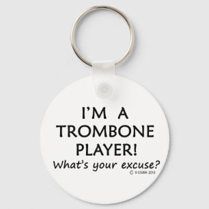 Trombone Player Excuse Keychain
