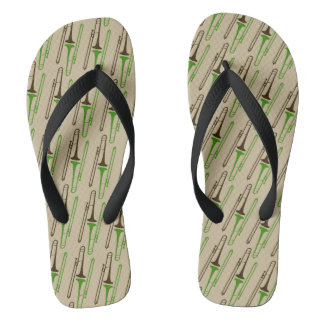 Trombone Player Gift Marching Band Music Themed Flip Flops