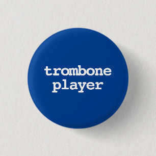 trombone player typography Button