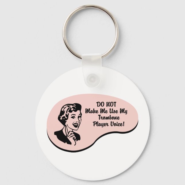 Trombone Player Voice Keychain (Front)