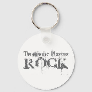 Trombone Players Rock Keychain