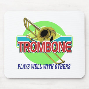 Trombone Plays Well Mouse Pad