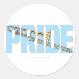 Trombone Pride Classic Round Sticker