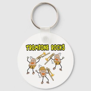 Trombone Rocks Keychain
