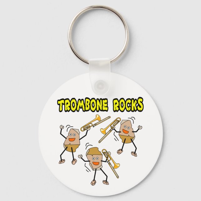 Trombone Rocks Keychain (Front)