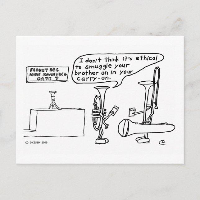 Trombone Smuggling Postcard (Front)