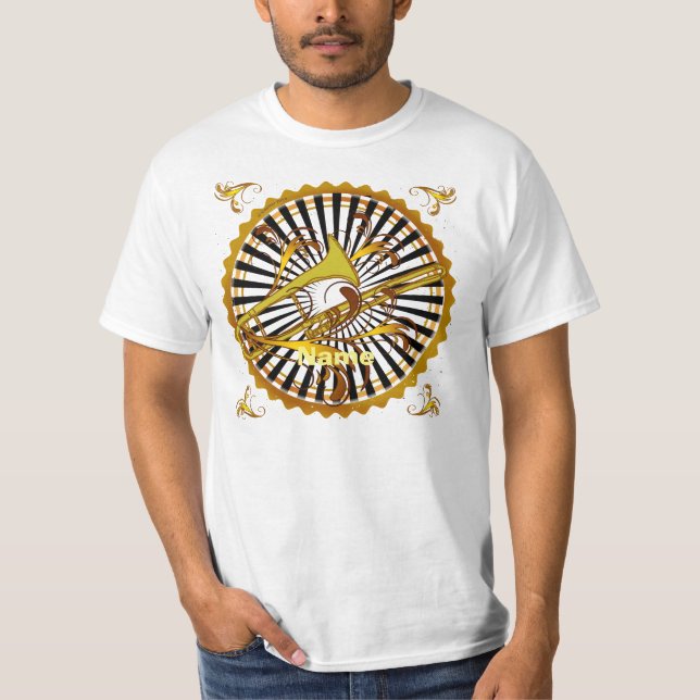 Trombone Swirls  t-shirt (Front)