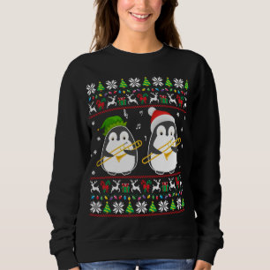 Trombone Ugly Christmas Sweater Elf Santa Penguin