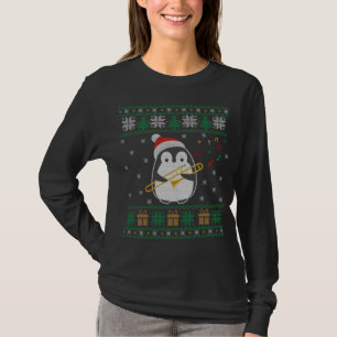Trombone Ugly Christmas Sweater Penguin Xmas Famil