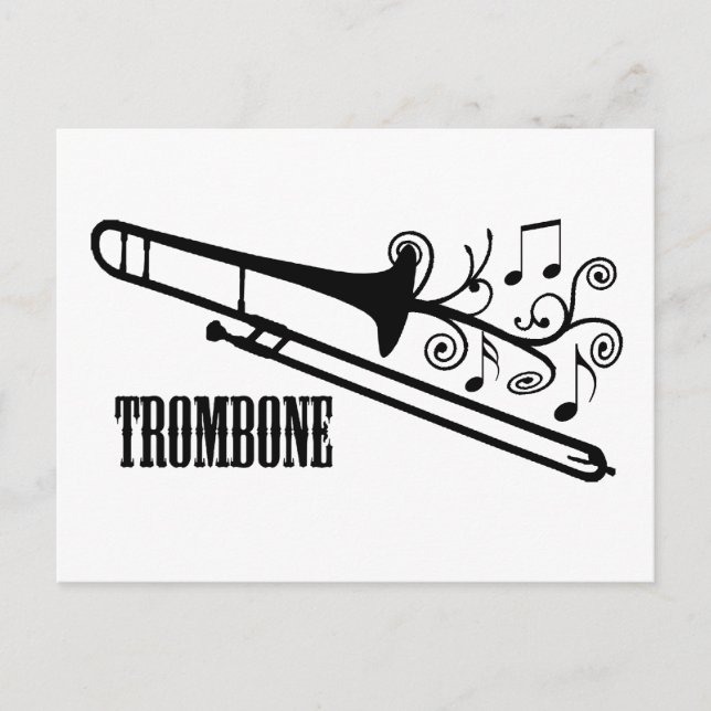 Trombone Vector Design Postcard (Front)