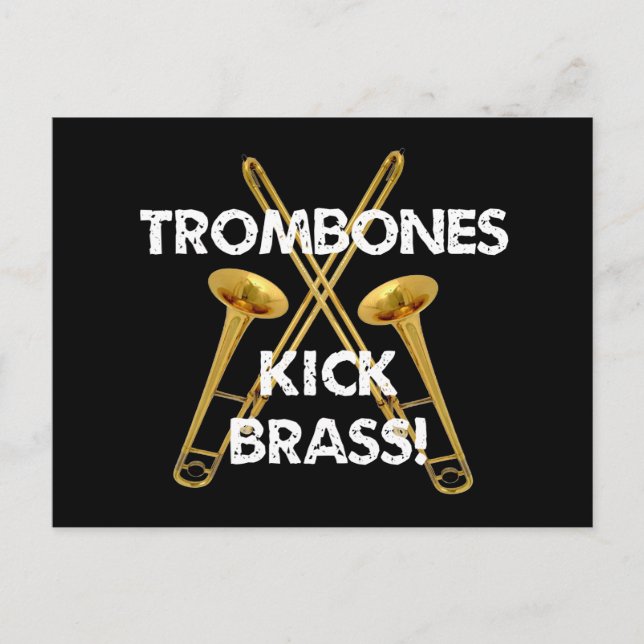 Trombones Kick Brass! Postcard (Front)