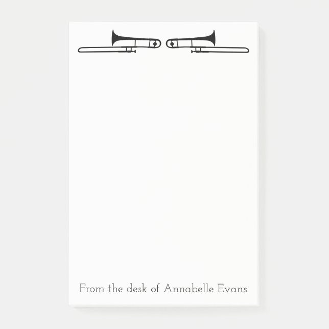 Trombones Personalize Post-it Notes (Front)