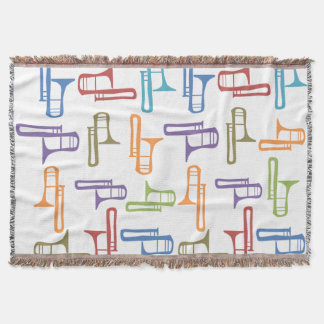 Trombones Throw Blanket