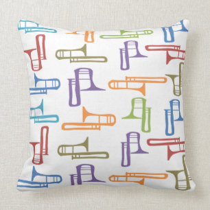Trombones Throw Pillow