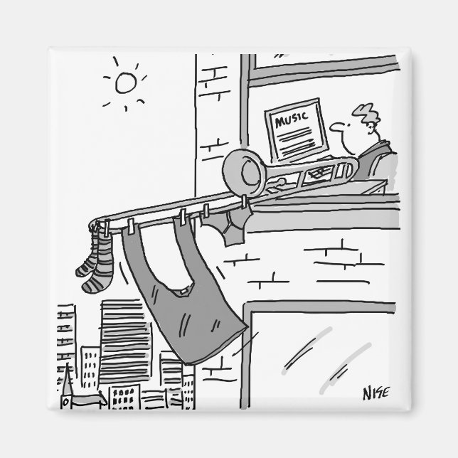 Trombonist Hangs his Washing Out Magnet (Front)