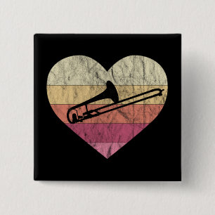 Trombonist Loves Playing Trombone 2 Inch Square Button