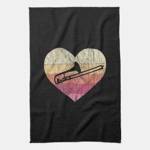 Trombonist Loves Playing Trombone Kitchen Towel