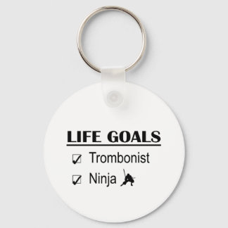 Trombonist Ninja Life Goals Keychain