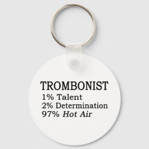 Trombonistt Hot Air Keychain