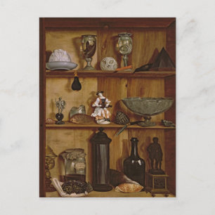 Trompe l'Oeil with a Statuette of Hercules Postcard