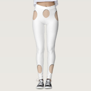 Trompe l'oeil with Circle holes for skin tone W Leggings