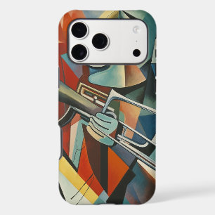 Trompettiste de jazz cubiste abstrait