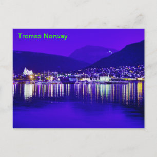 Tromsø Norway at Night Postcard