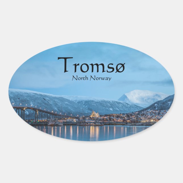 Tromso Norway Oval Sticker (Front)