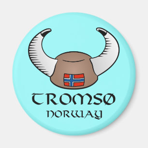 Tromso Norway Viking Hat Magnet