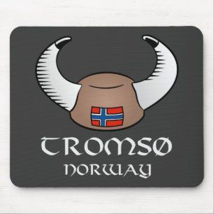 Tromso Norway Viking Hat Mouse Pad
