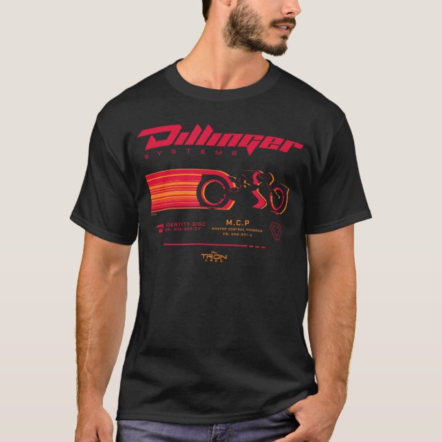 TRON Ares Dillinger Systems Lightcycle Design frie T-Shirt (Front)