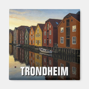 Trondheim Bakklandet Norway Travel Magnet