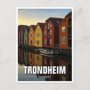 Trondheim Bakklandet Norway Travel Postcard
