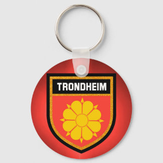 Trondheim  Flag Keychain