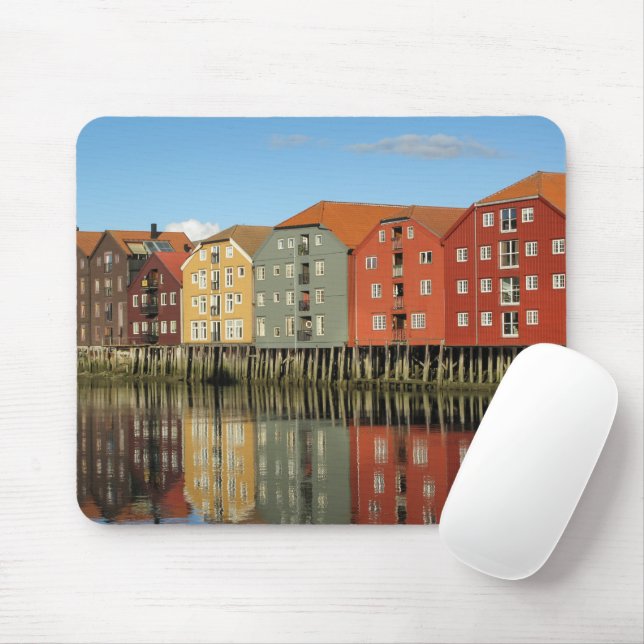 Trondheim Norway Card Mouse Pad (With Mouse)