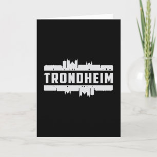 Trondheim Norway City Skyline Cityscape Funny Gift Card